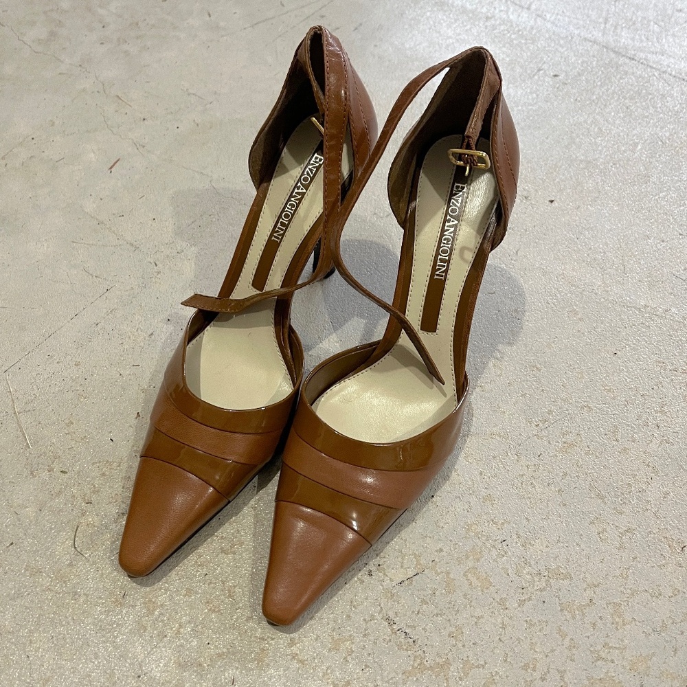 NIB Enzo Angiolini, Camel Color, Leather 3" Pumps Heels 6.5M